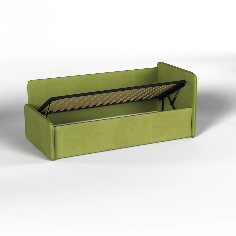 img-Тахта с подъемным механизмом Микровелюр Олива 1