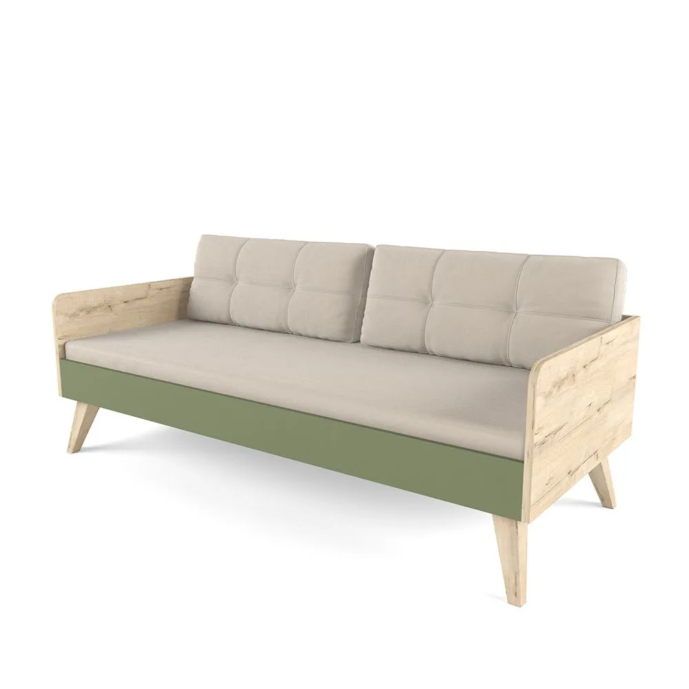 Кровать с текстилем «2+2 олива» Бежевый