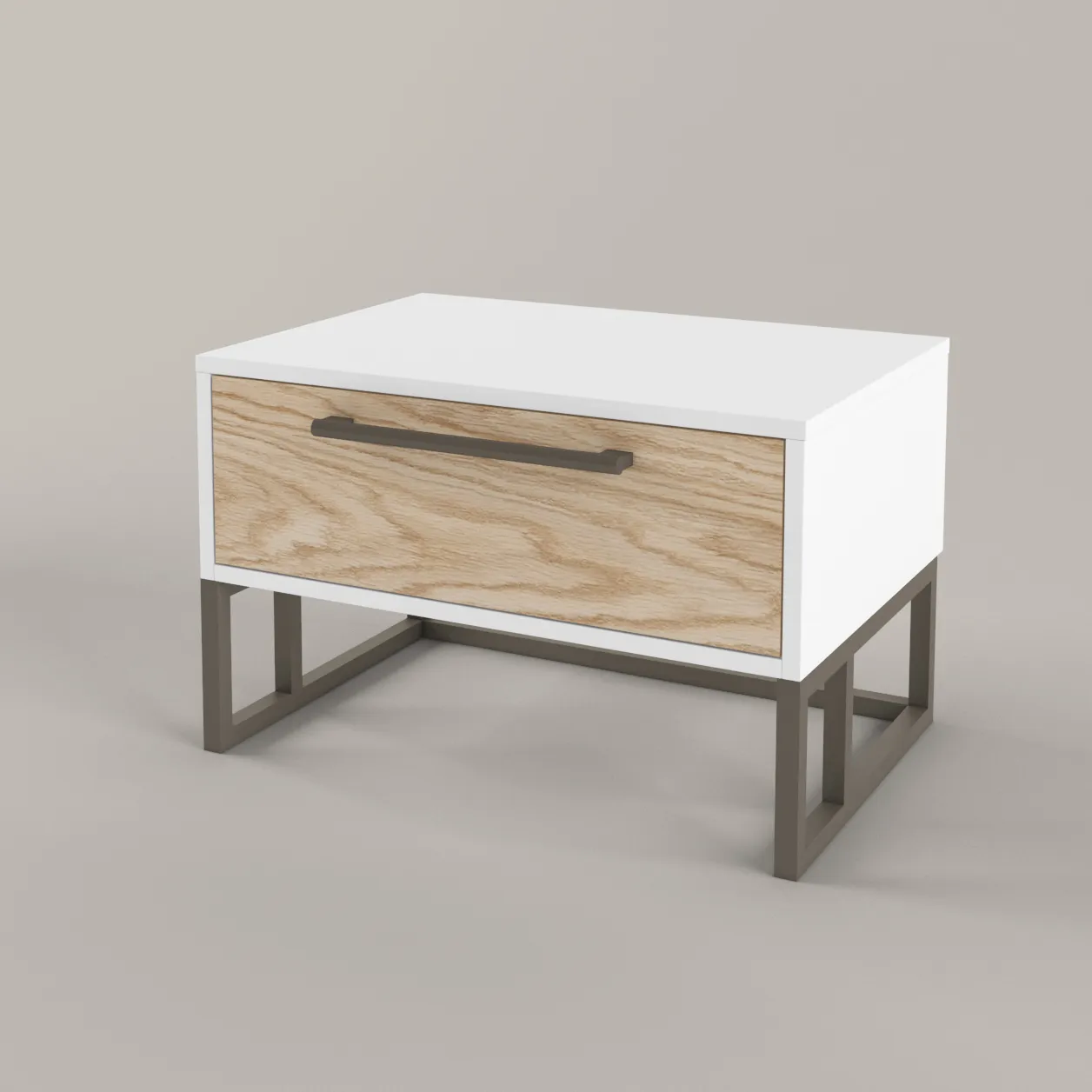 Тумба прикроватная Тури Белый Графит 1