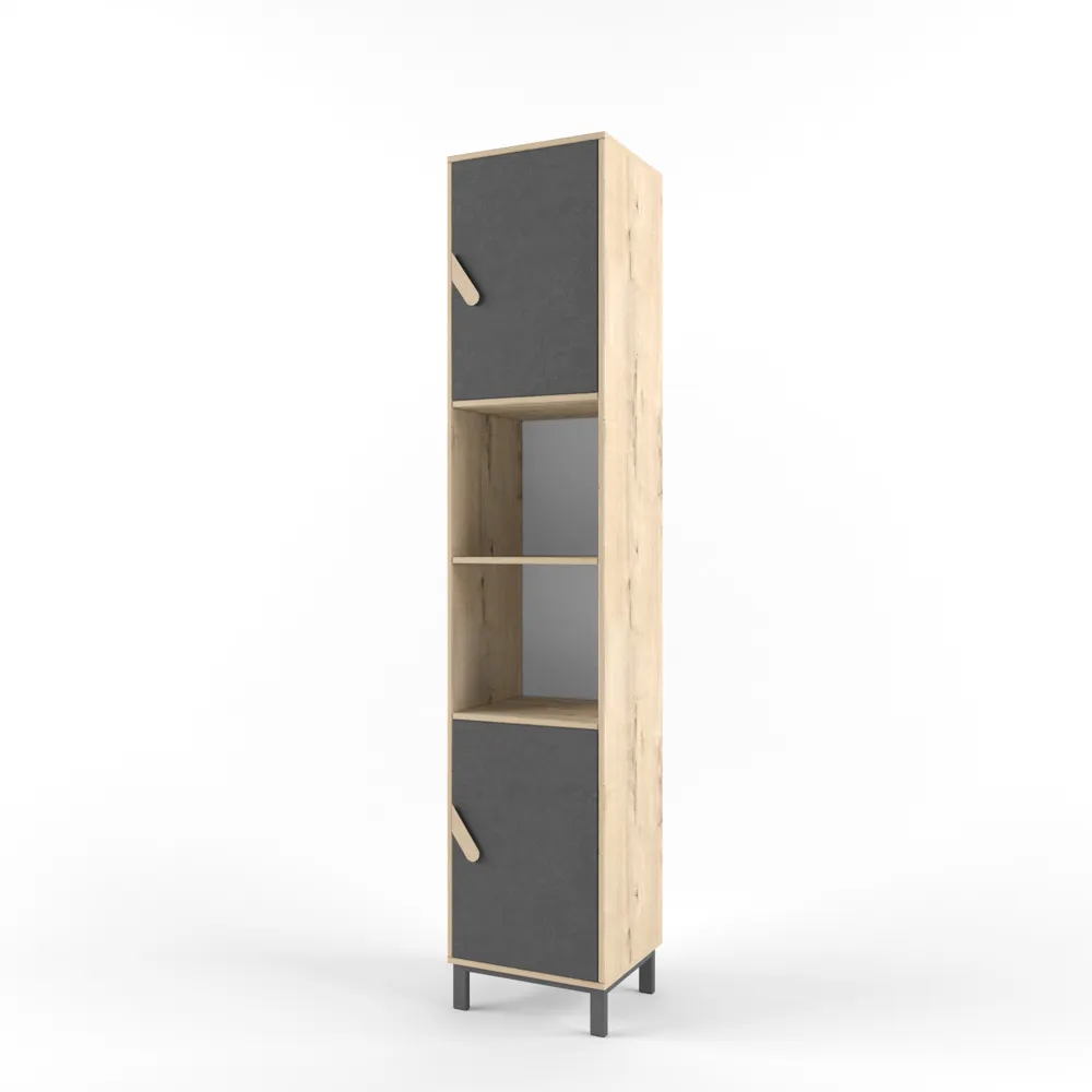 Стеллаж узкий правый «2+2» серый 1