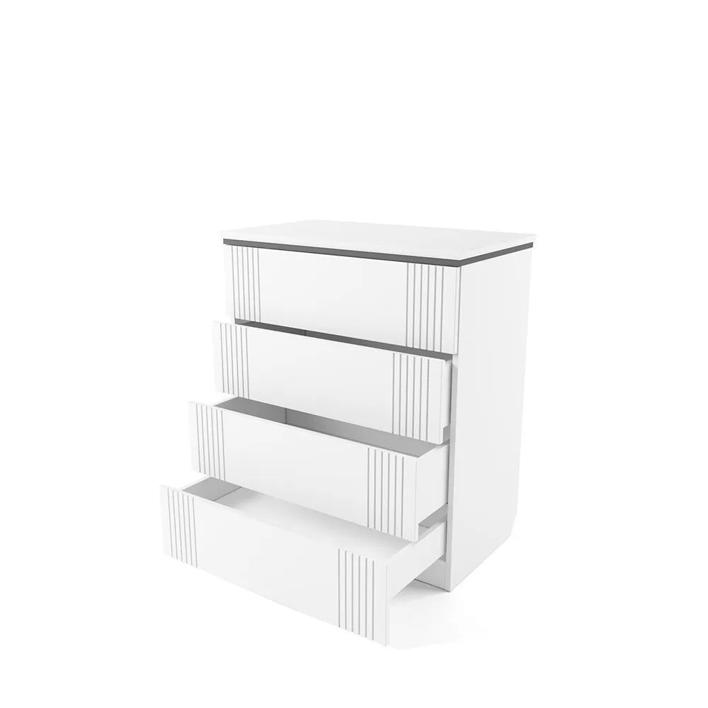 Комод Мишель Белый Серый 2