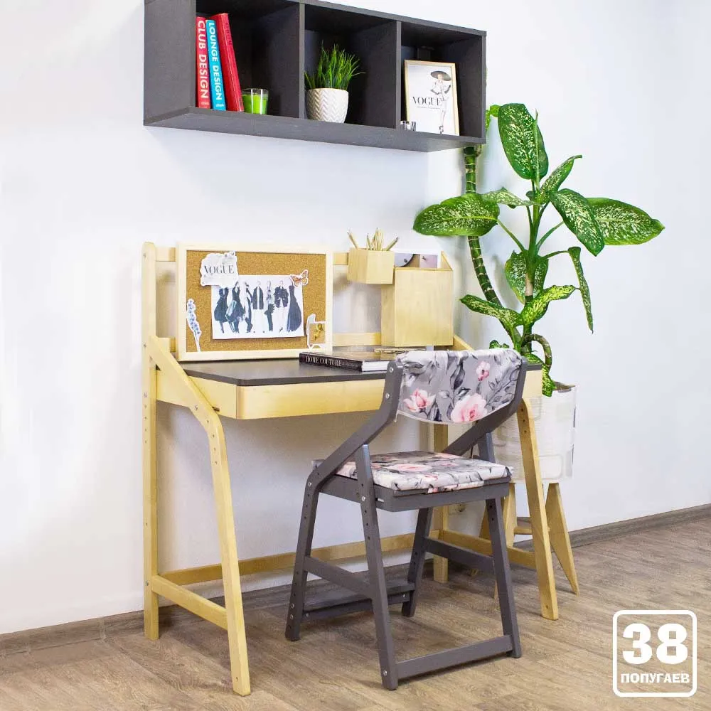 Полка 3 куба серая 6