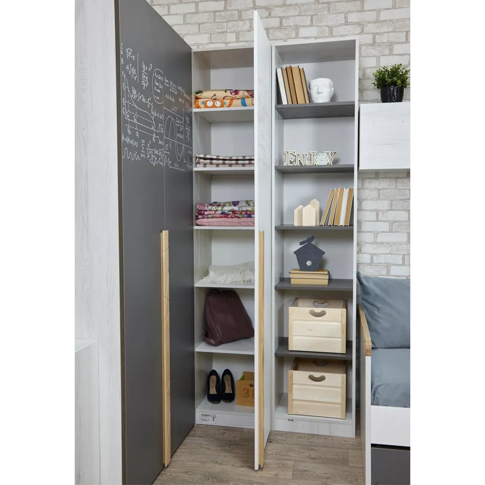 Шкаф угловой Левый «Гармошка» слева с фотопечатью «Формулы» 6