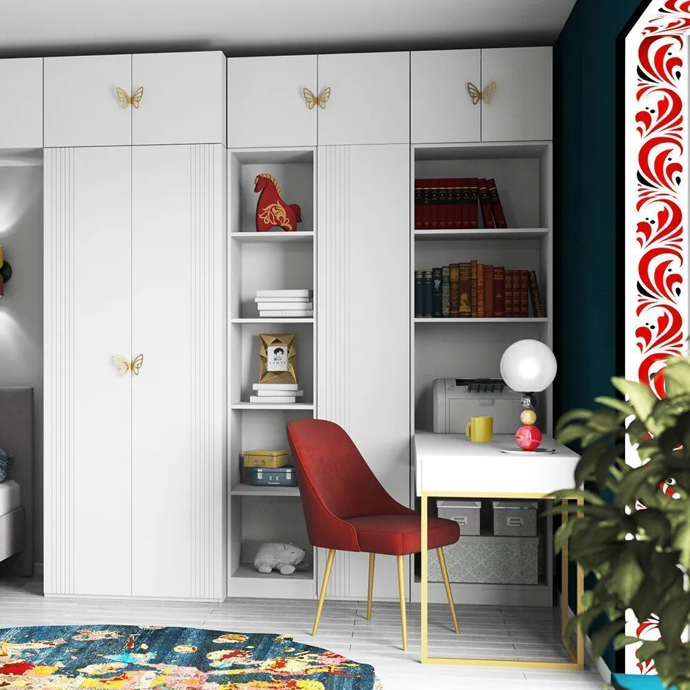 Стеллаж 40 Мишель Белый 2