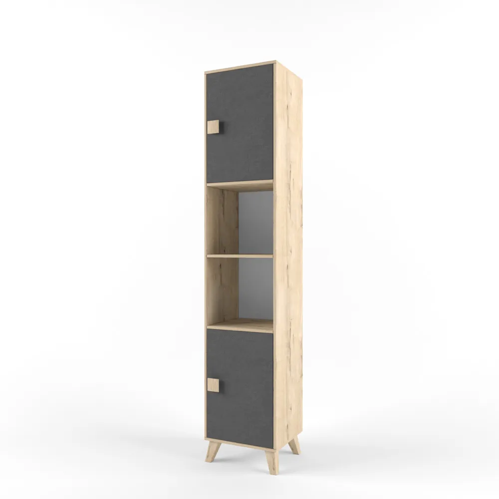 Стеллаж узкий правый «2+2» серый 1