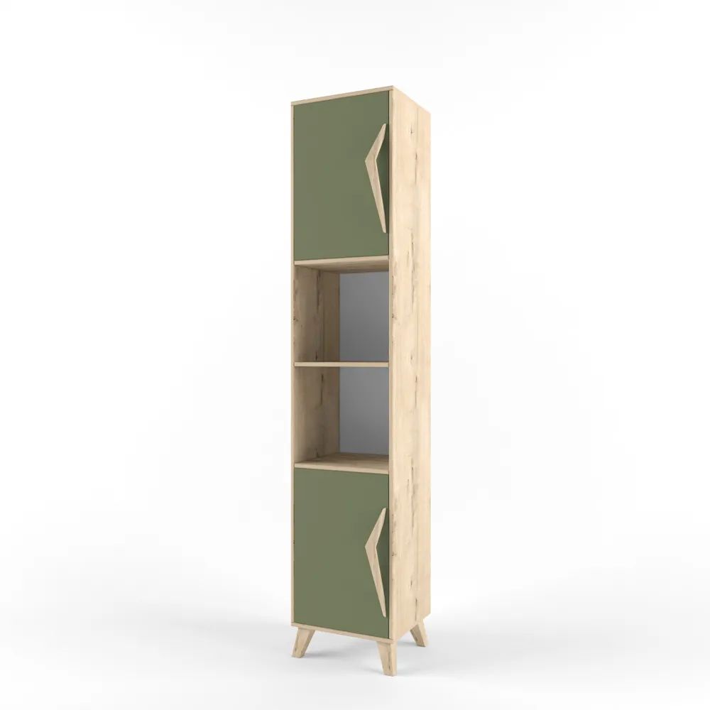 Стеллаж узкий левый «2+2» олива 1