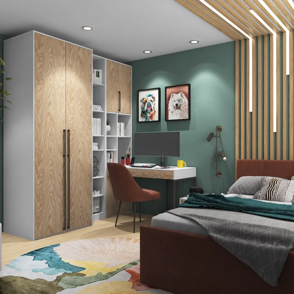 Рабочая зона «Тури Белый» со шкафом 5