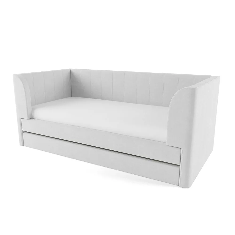 Кровать Мягкая Мия Светло-серая 1