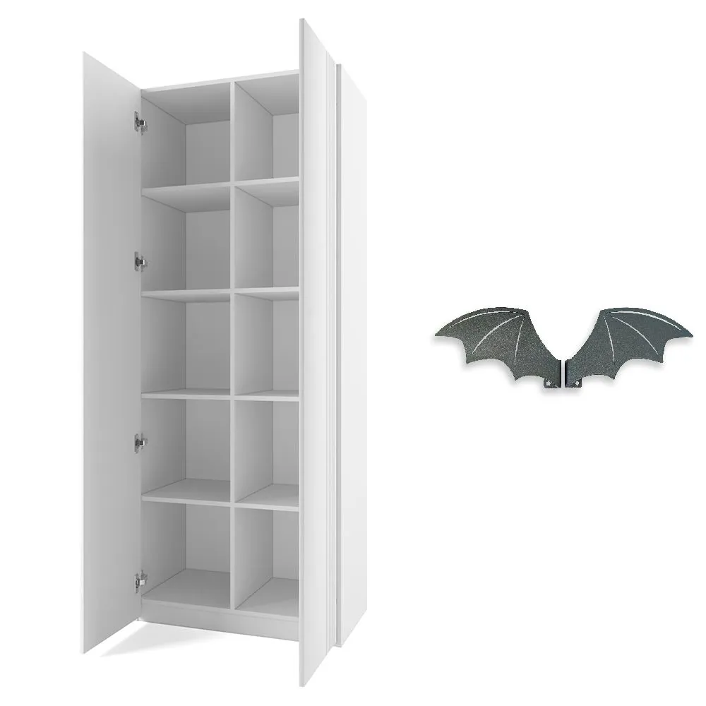 Шкаф для книг Мишель Белый Серый 2