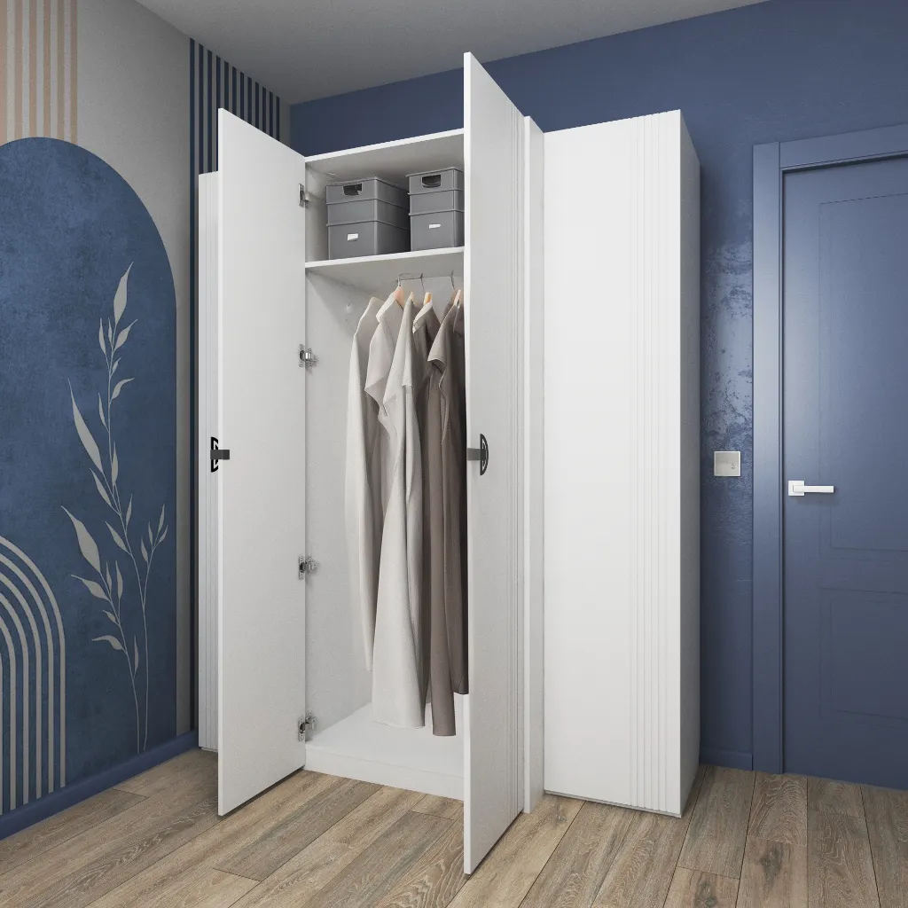 Шкафы белые «Мишель» 4