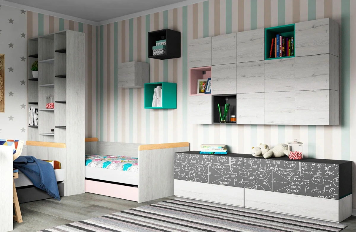 Полка куб серая 2