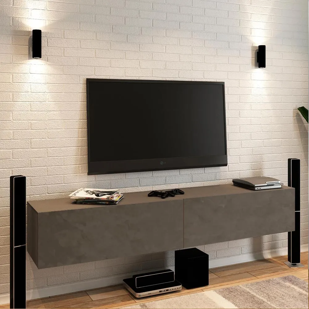 Тумба навесная серая 8