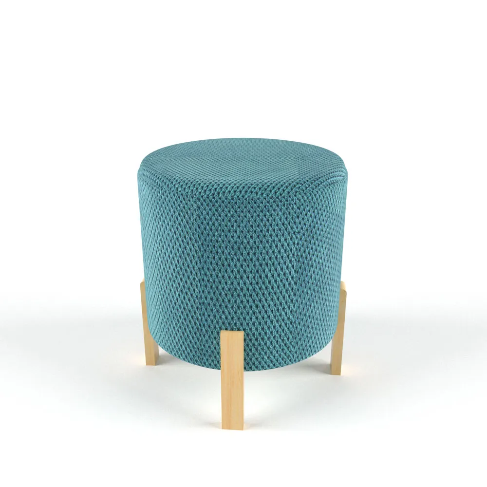 Пуф на деревянных ножках 1