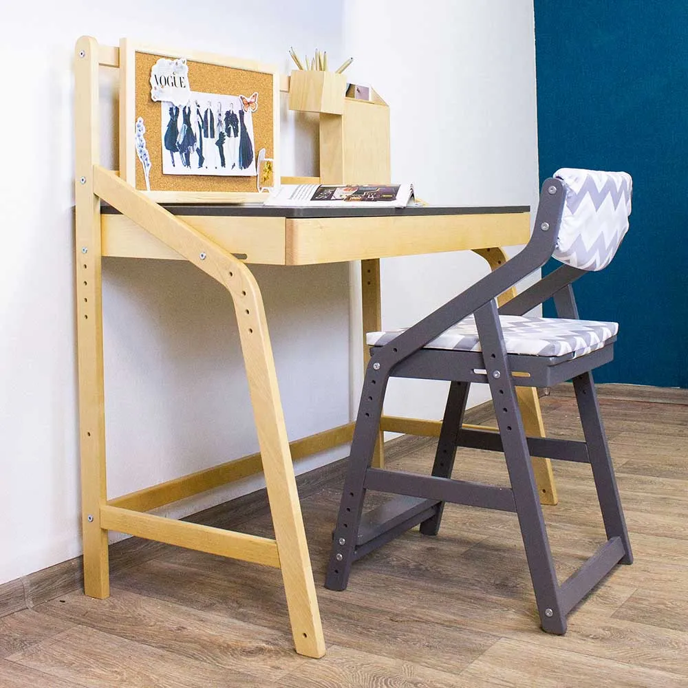 Стол растущий «Уно» комбо серый 8