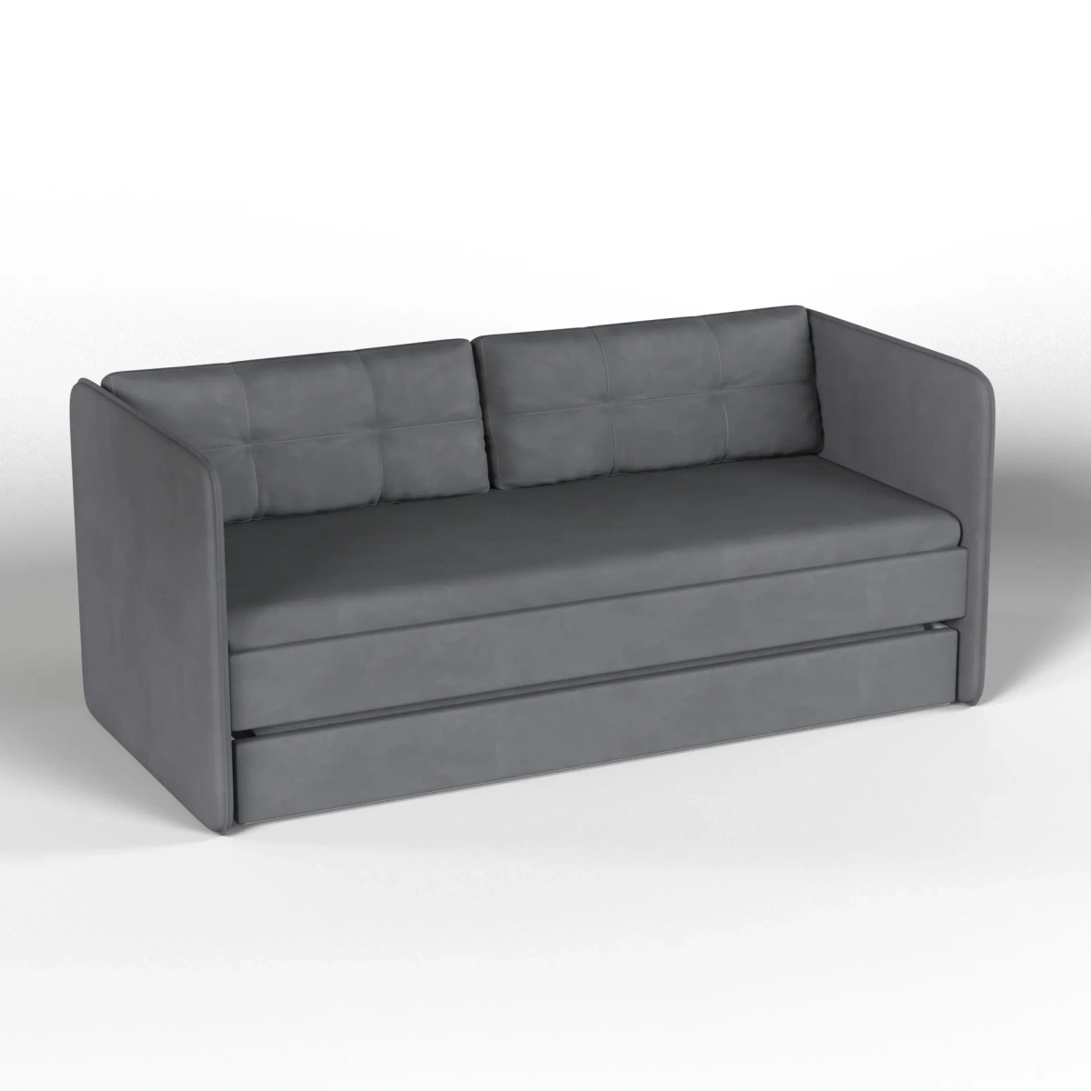 Кровать мягкая «Айрис» Серый микровелюр 3