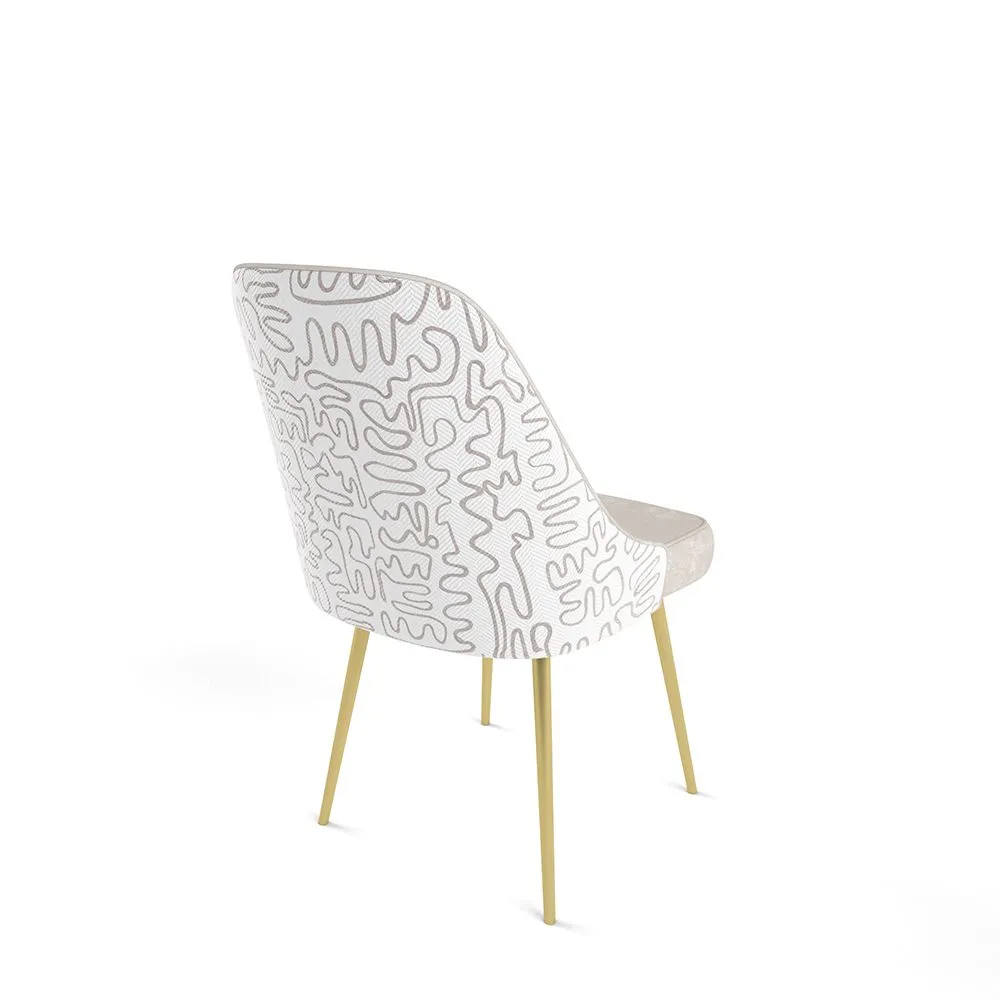 Стул «Афродита» Латте+Инкас / Золотые ножки 1