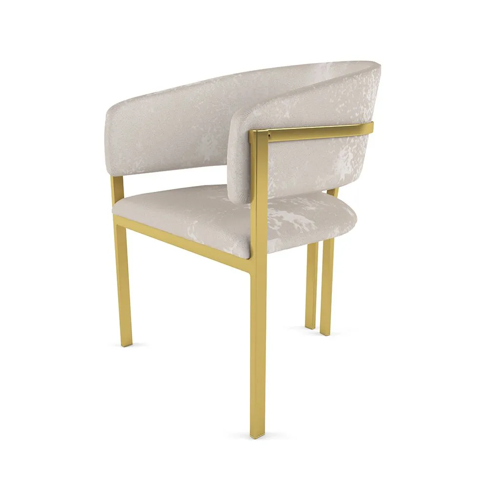 Стул «Мишель» Латте на золотых ножках 1