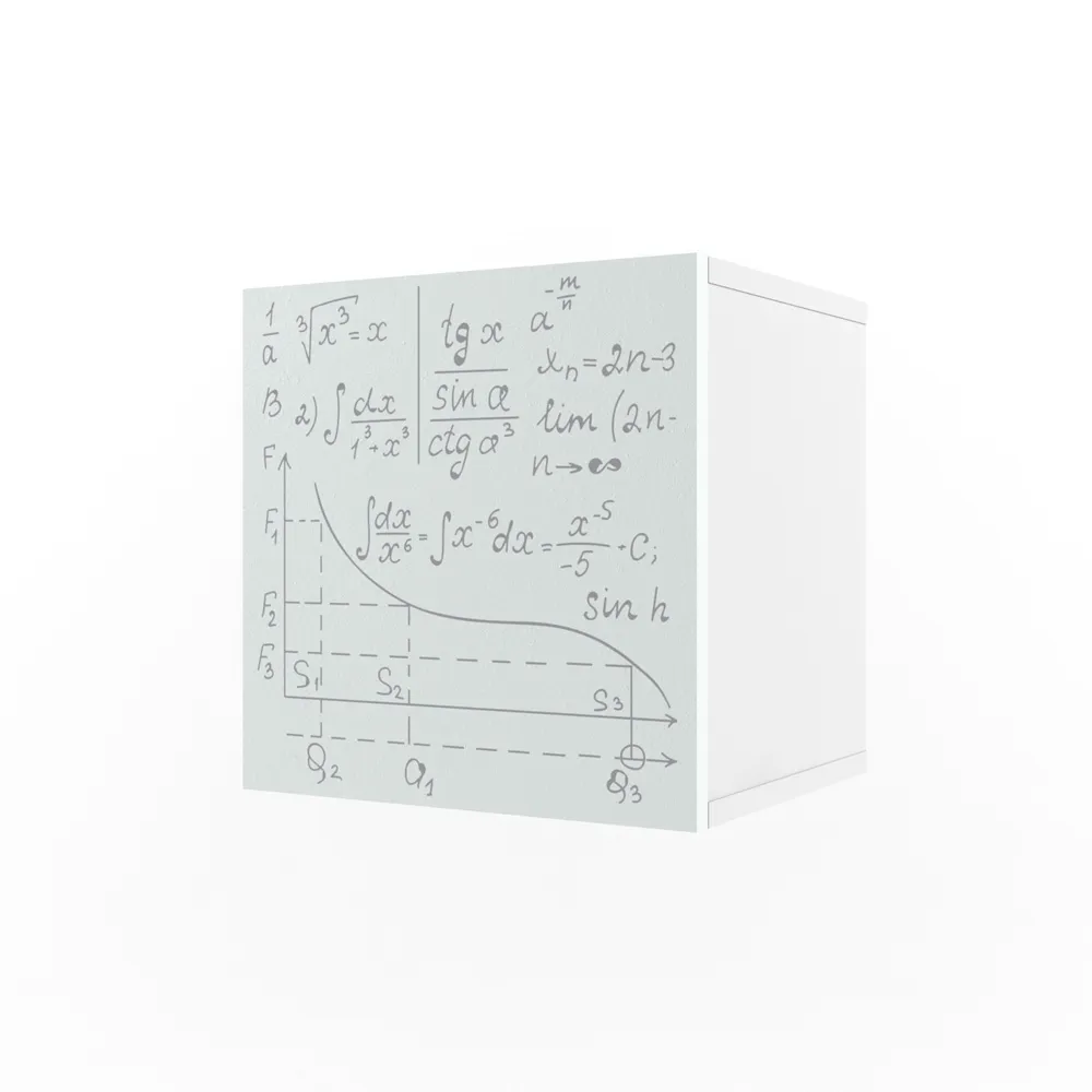 Полка Куб с фасадом 1