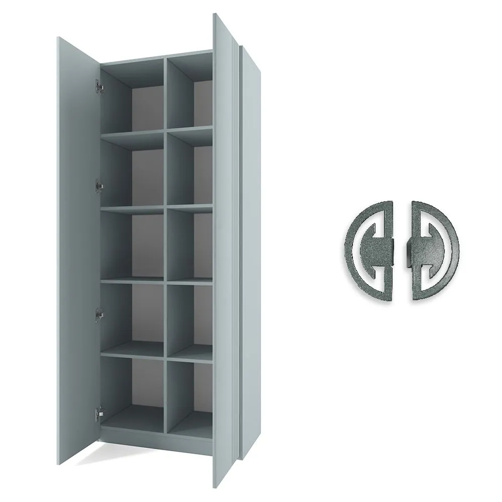 img-Шкаф для книг Мишель Фрост Серый 2