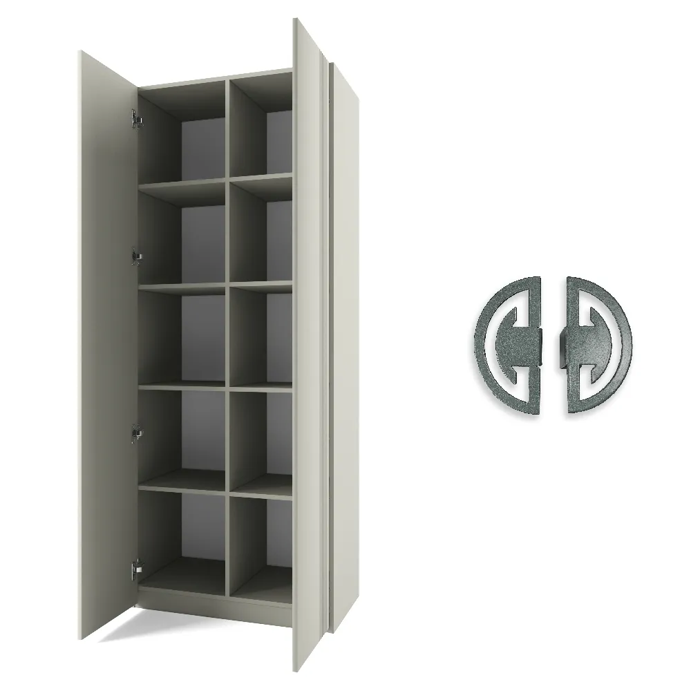 img-Шкаф для книг Мишель Орегано Деко серый 2