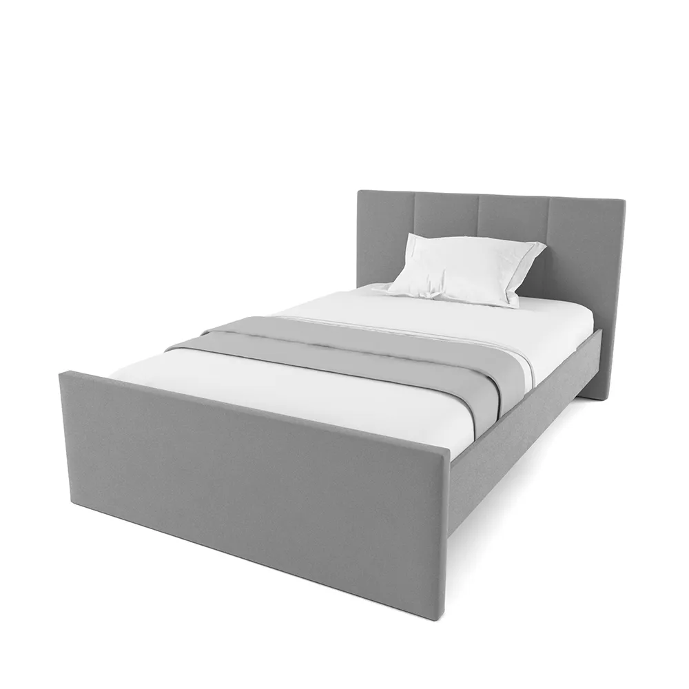 Кровать Мягкая Островная Мишель Серая 1200 1