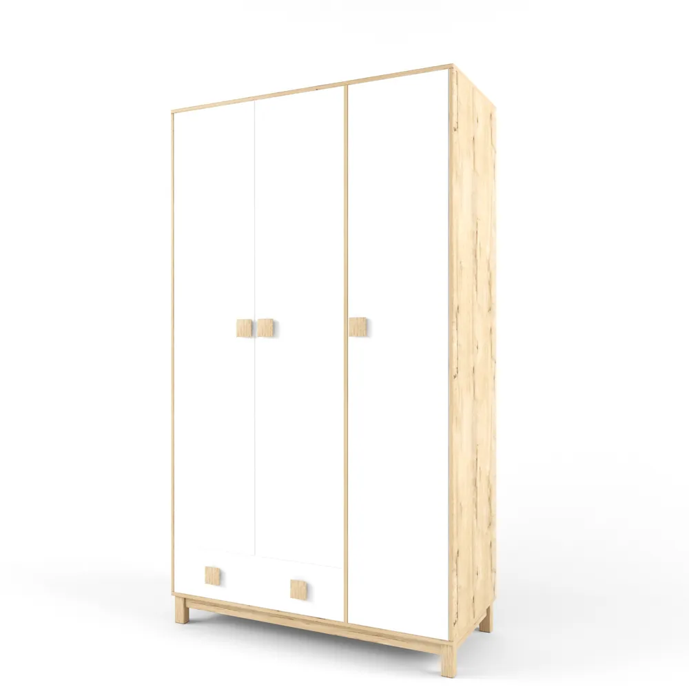 Шкаф 3-створчатый «2+2» белый