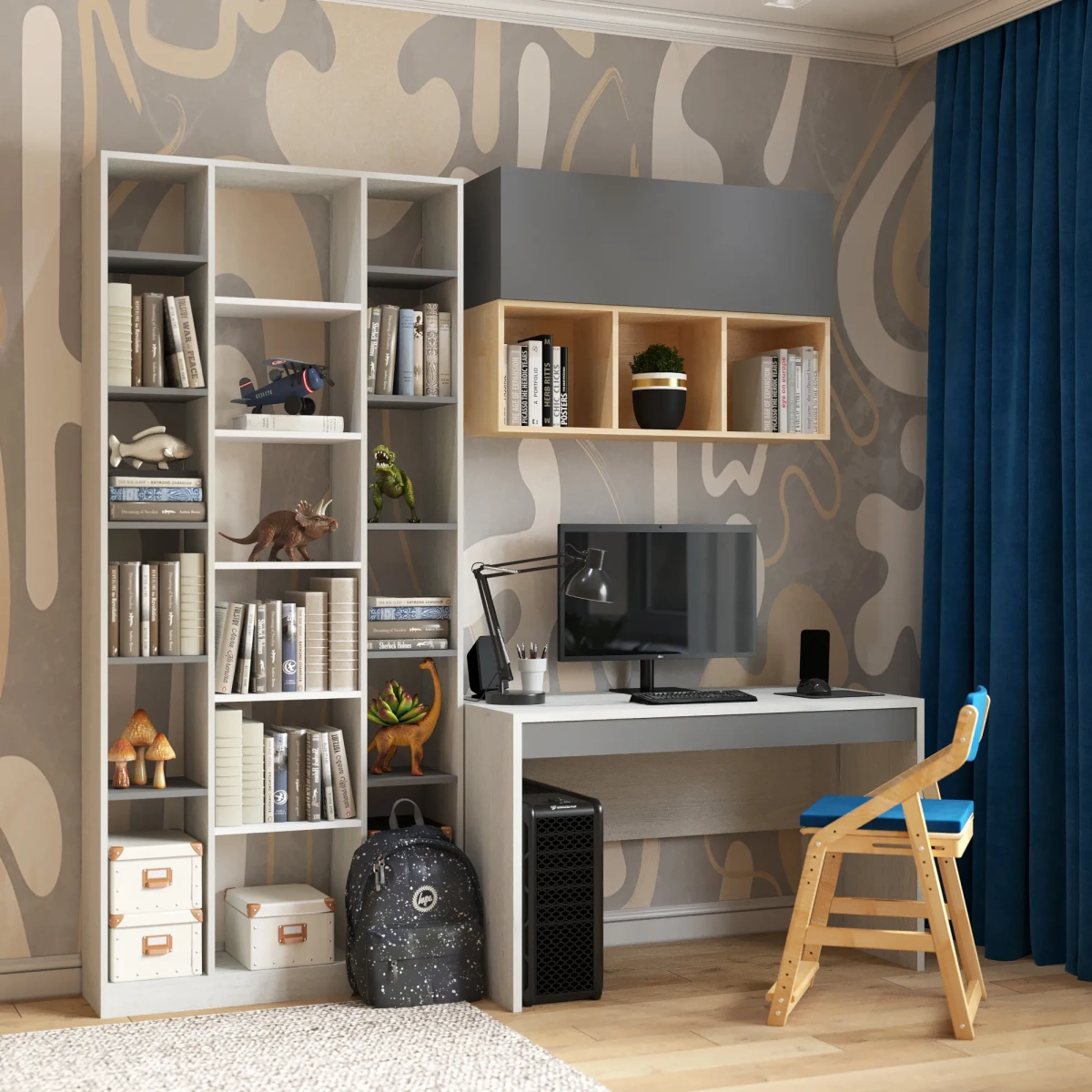 Детский гарнитур «Деловой НьюТон Грэй»