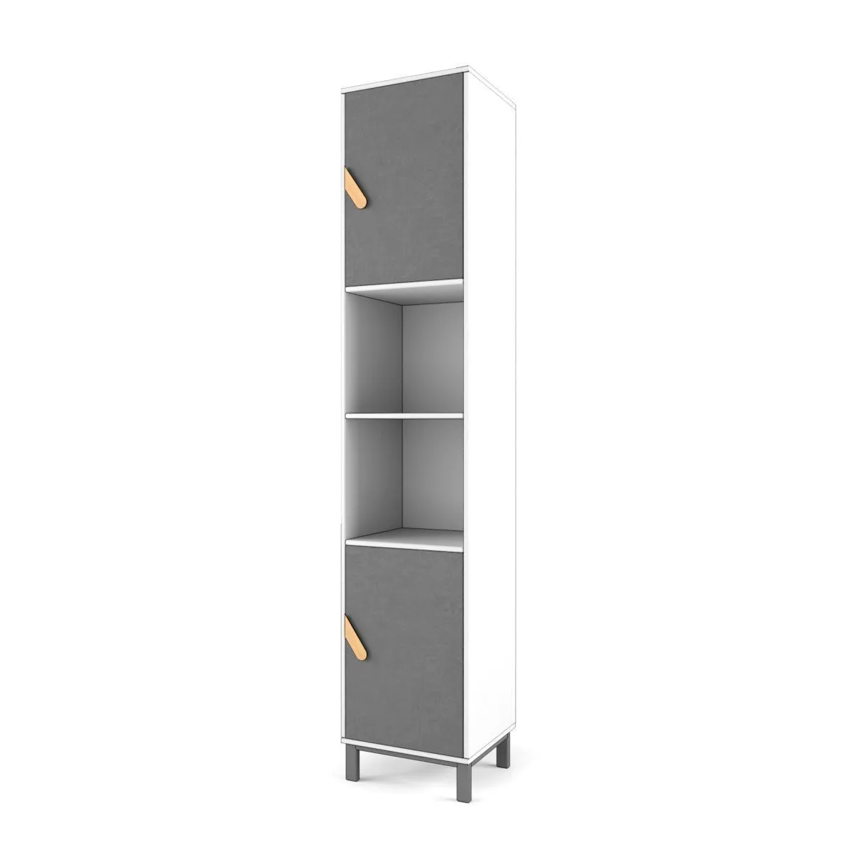 Стеллаж узкий правый «2+2 Лайт» серый 1