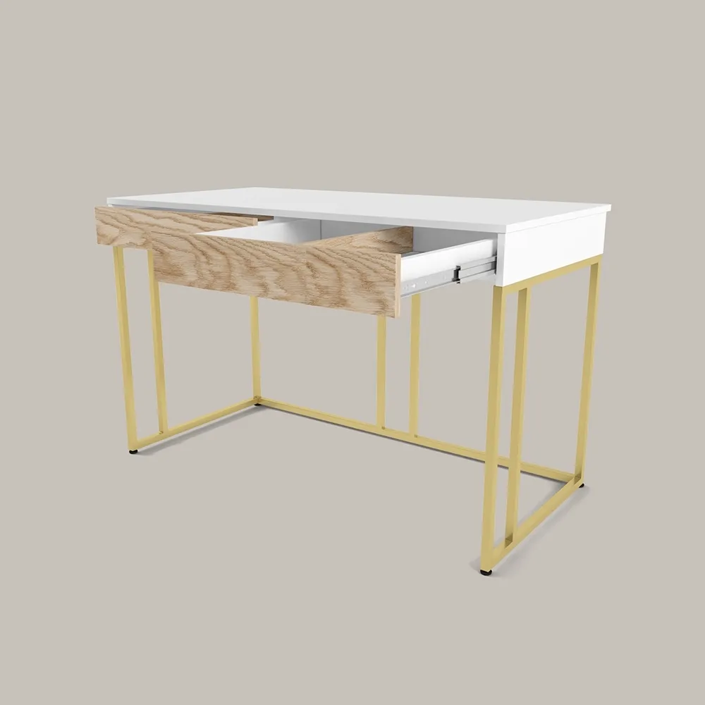 Стол Тури Белый Золото 2