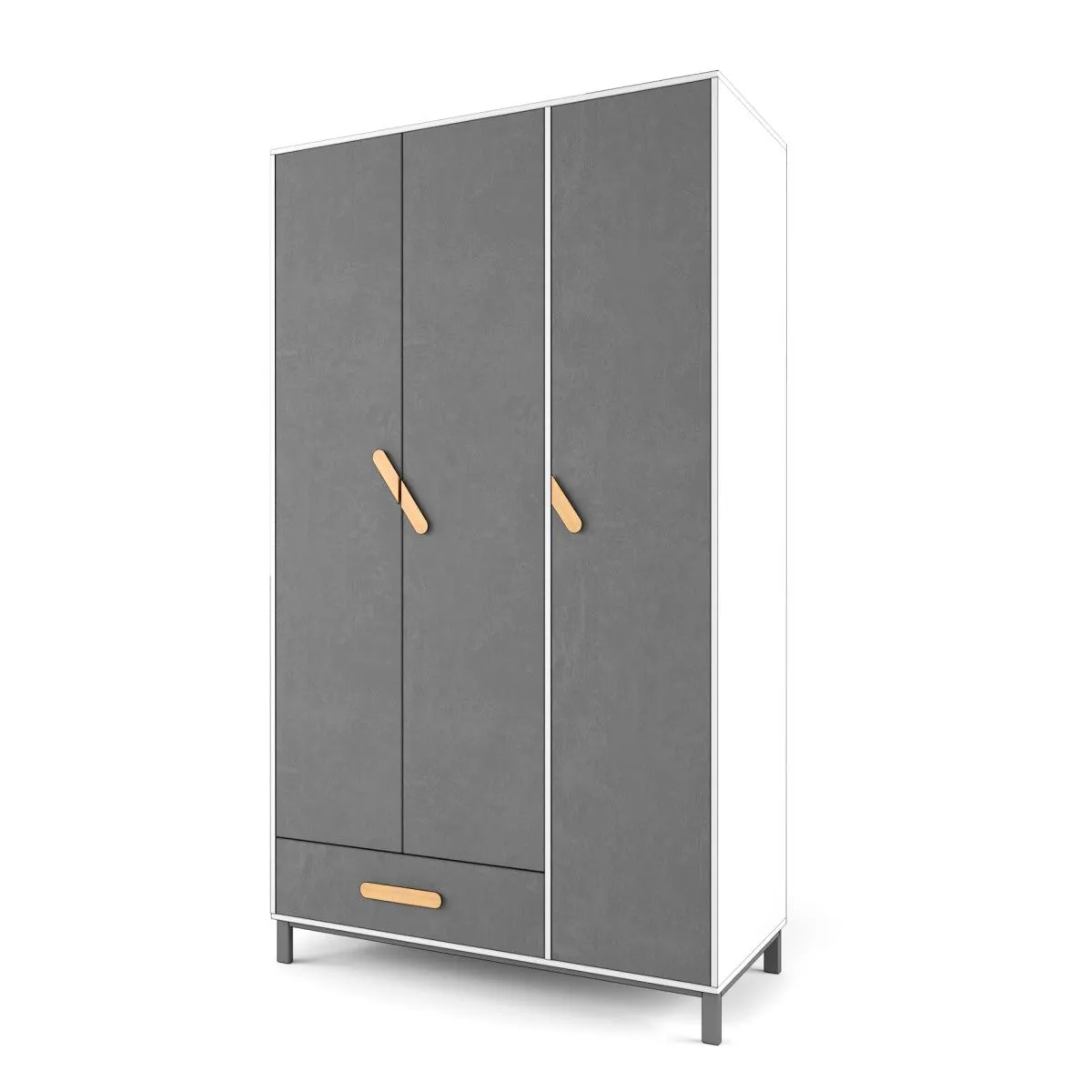 Шкаф 3-створчатый 2+2 лайт серый 1