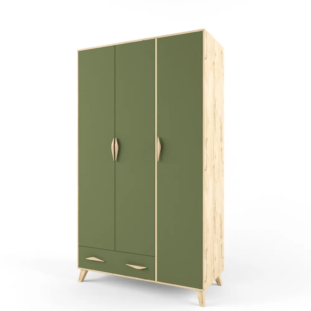 Шкаф 3-створчатый «2+2» олива