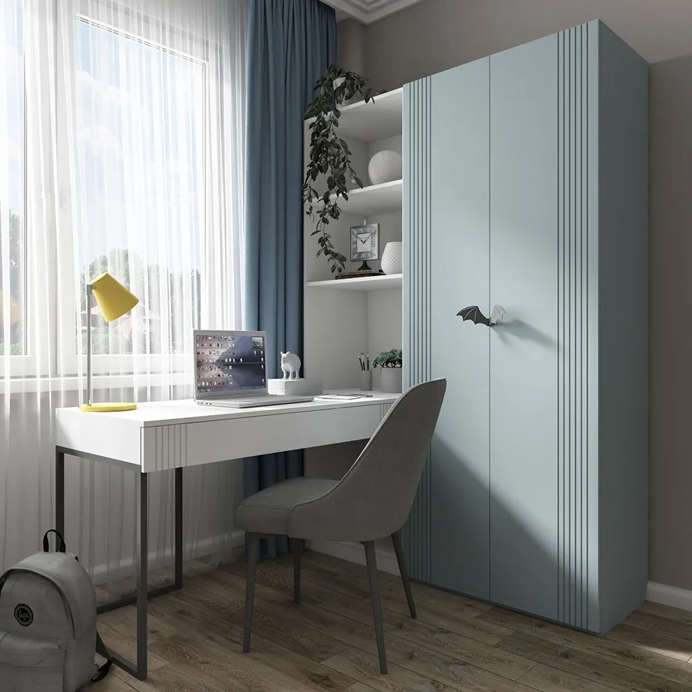 Стол со стеллажом Мишель Белый 3