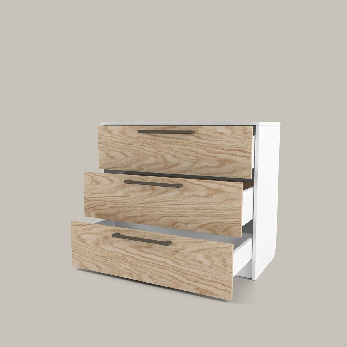 Комод Тури Белый Графит 2