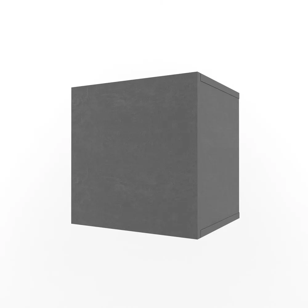 Полка Куб с фасадом серая
