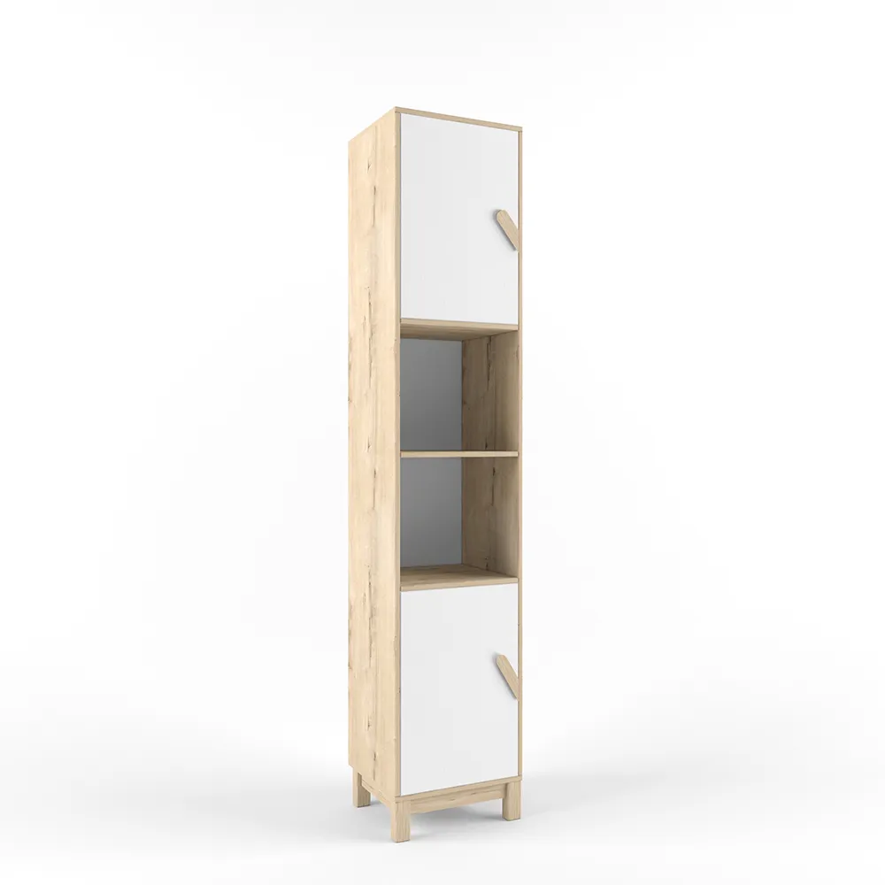 Стеллаж узкий левый «2+2» белый