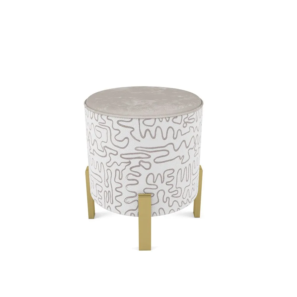 Пуф Латте + Инкас, ножки золото 1