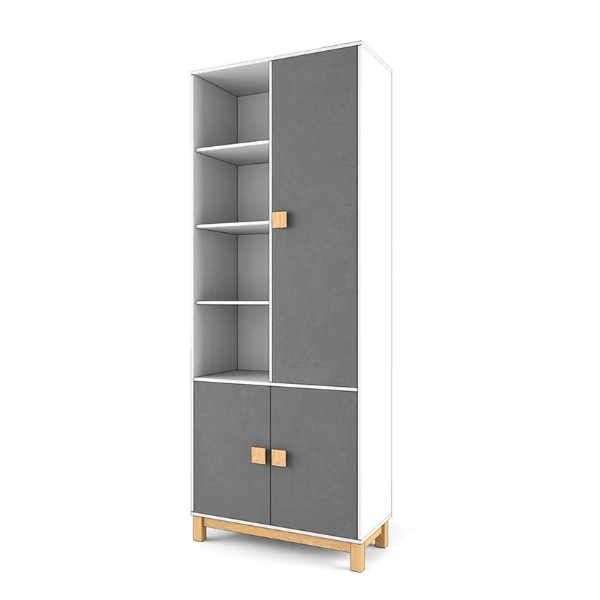 Стеллаж широкий «2+2 Лайт» серый 1