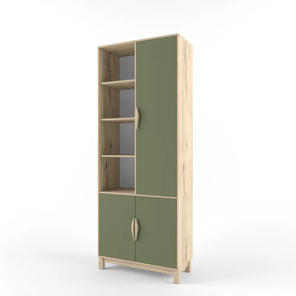 Стеллаж широкий «2+2» олива