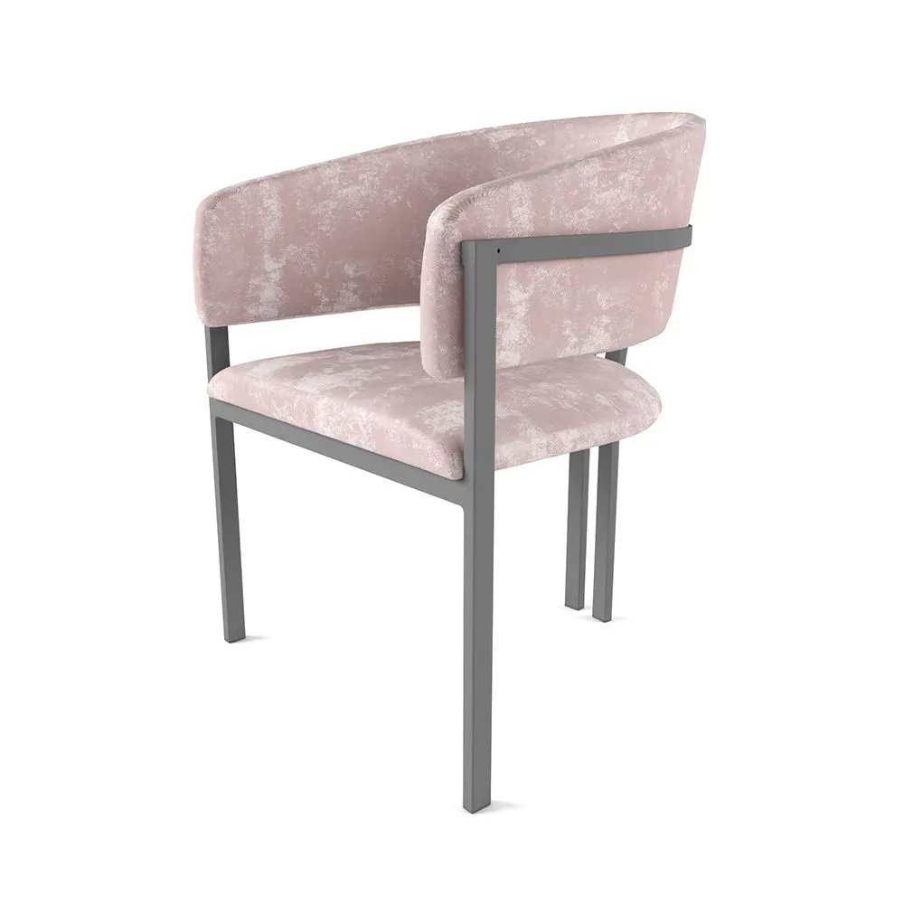 img-Стул «Мишель» Плюш розовый на серых ножках 1