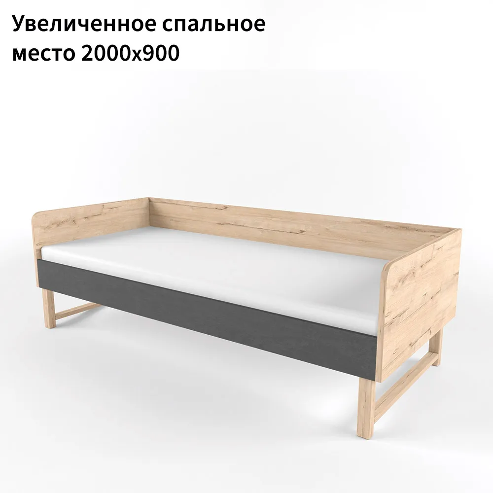 Кровать большая «2+2» серая