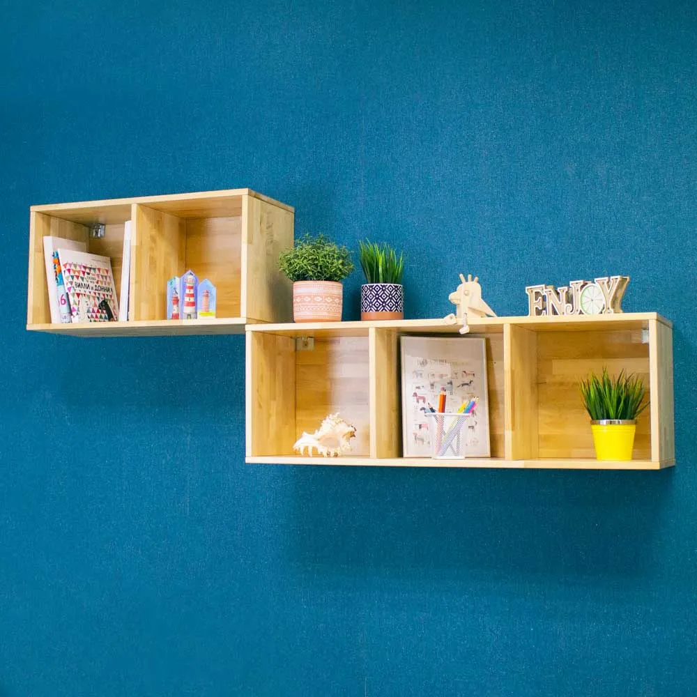 Полка 3 куба дерево 4