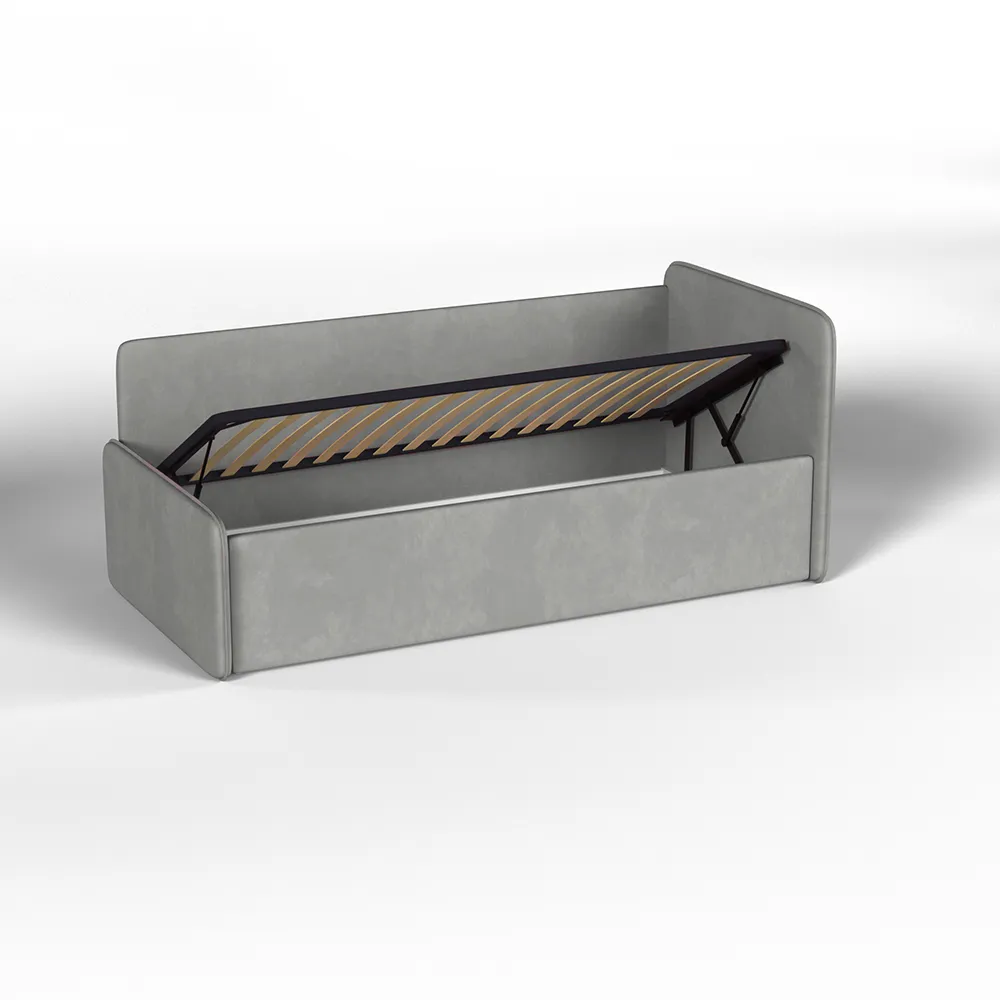 img-Тахта с подъемным механизмом Микровелюр Серый 1