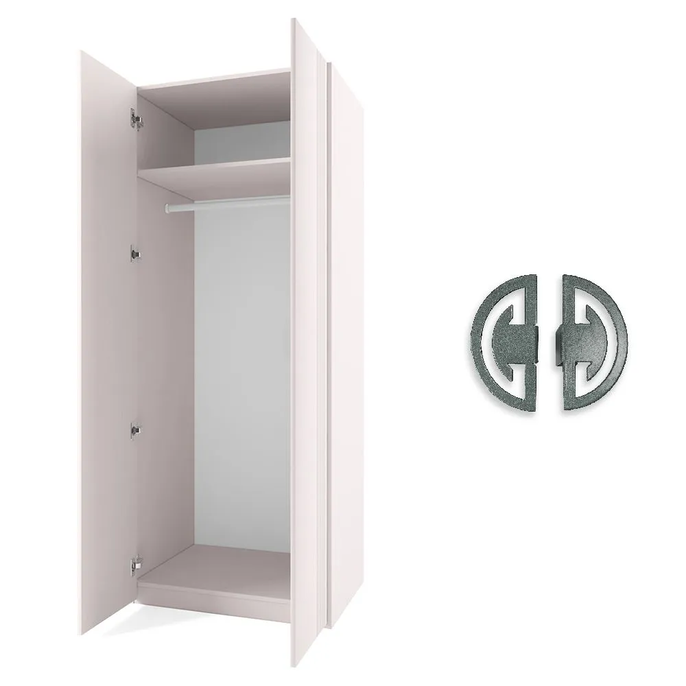 img-Шкаф платяной Мишель Галатея Деко серый 2