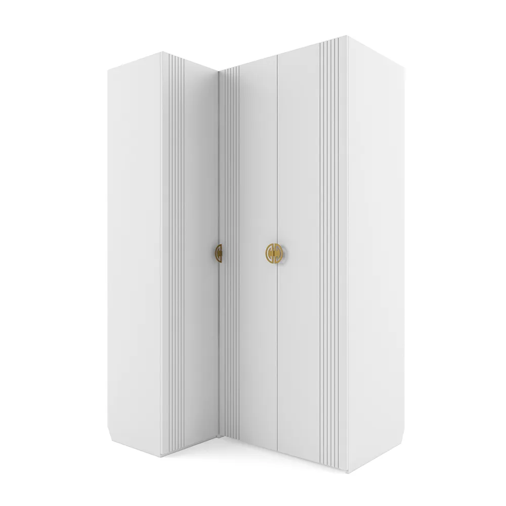 Шкаф угловой правый Мишель Белый 1