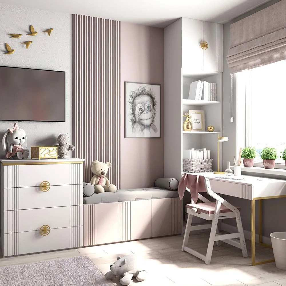 Рабочая зона для девочки «Мишель» 1