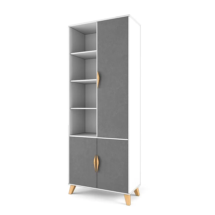 Стеллаж широкий «2+2 Лайт» серый 1