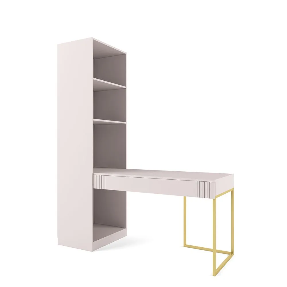 img-Стол со стеллажом Мишель Галатея Золото 1