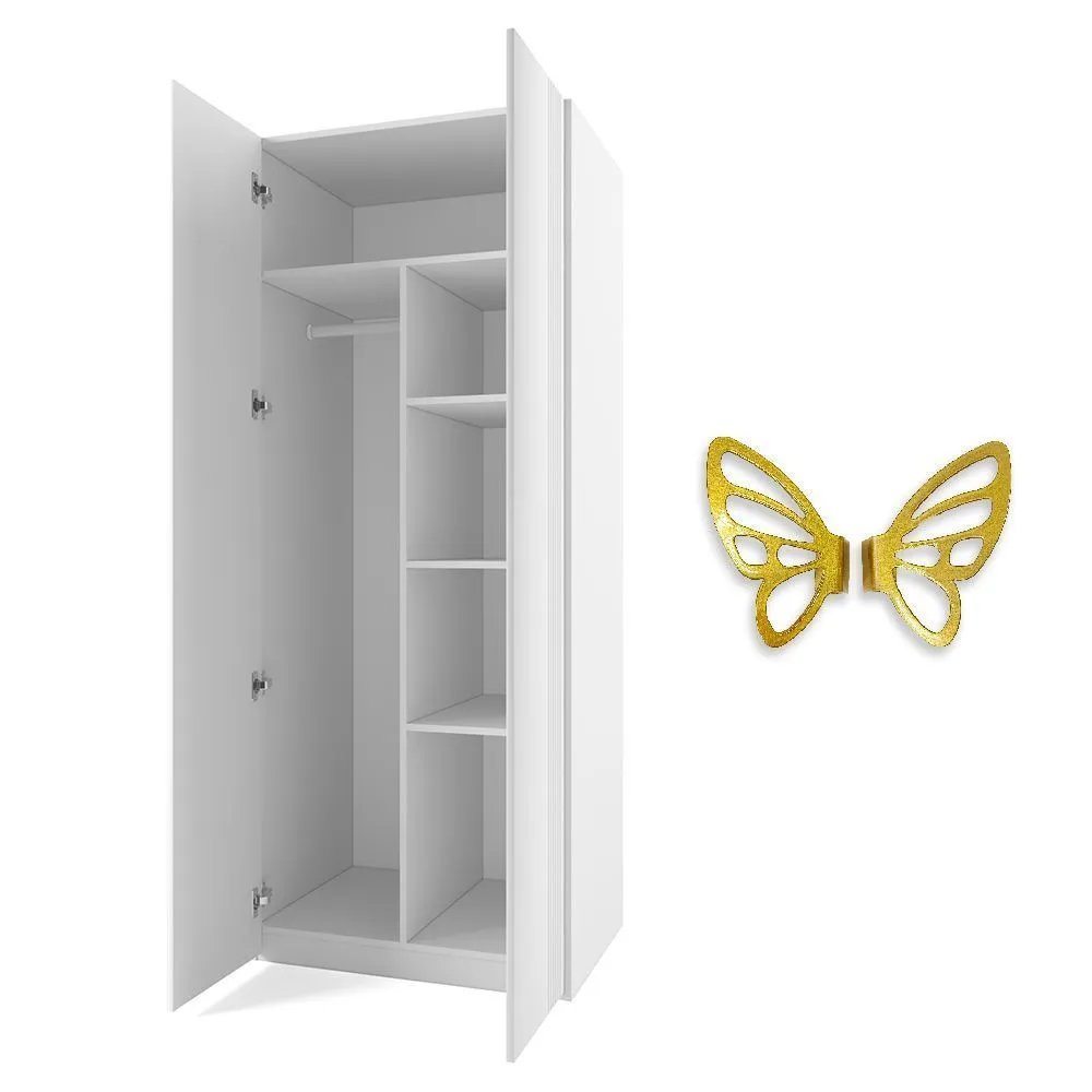 Шкаф Мишель Белый Золото 2