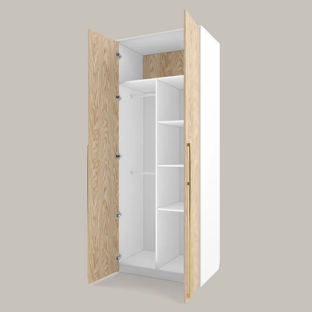 Шкаф Тури Белый Золото 2