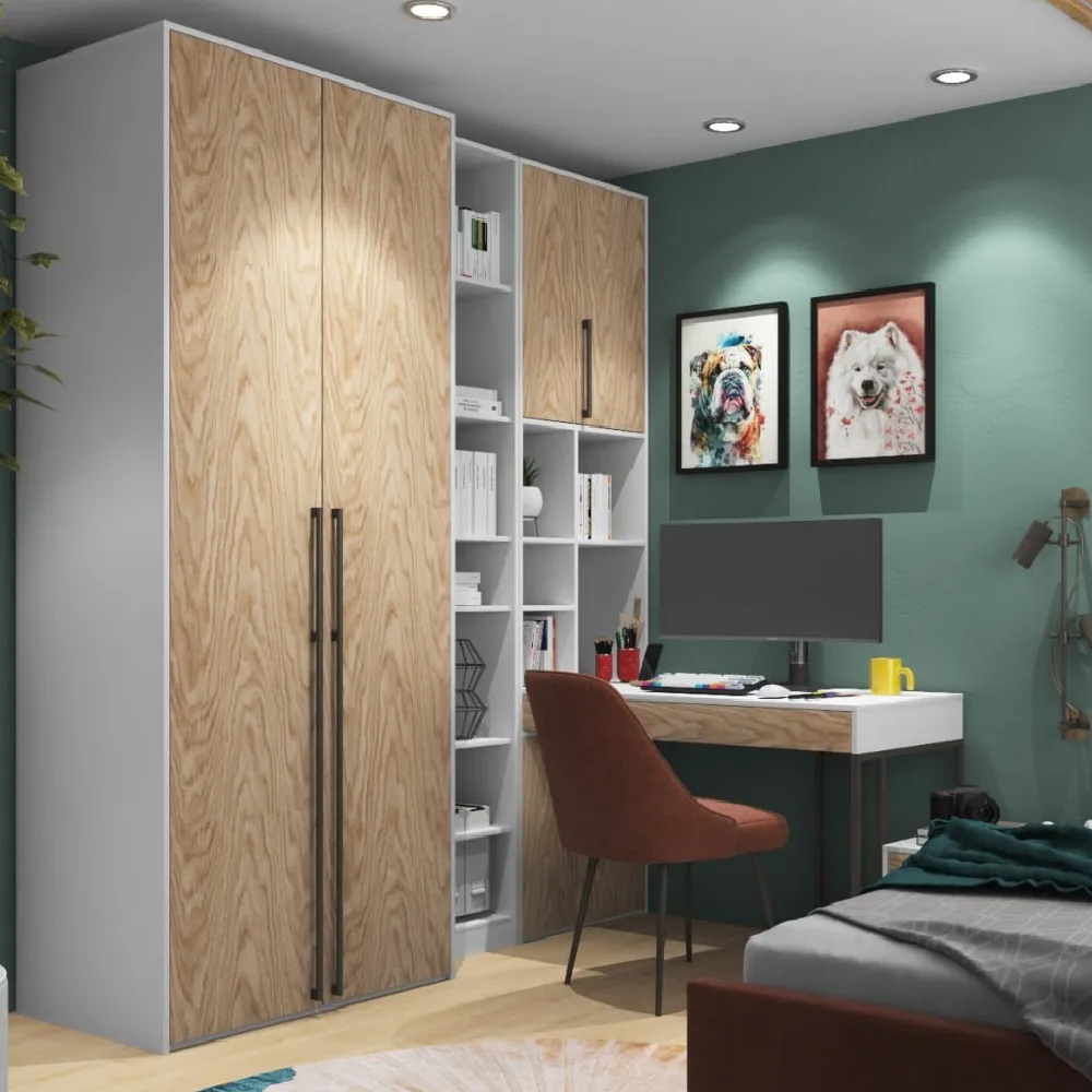 Рабочая зона «Тури Белый» со шкафом 1